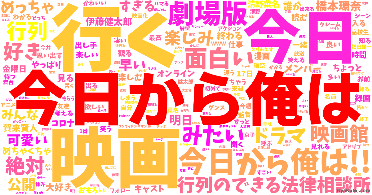今日から俺は の感情分析 Nyakone