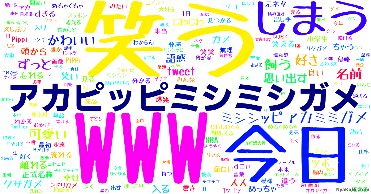 アカピッピミシミシガメ の感情分析 Nyakone