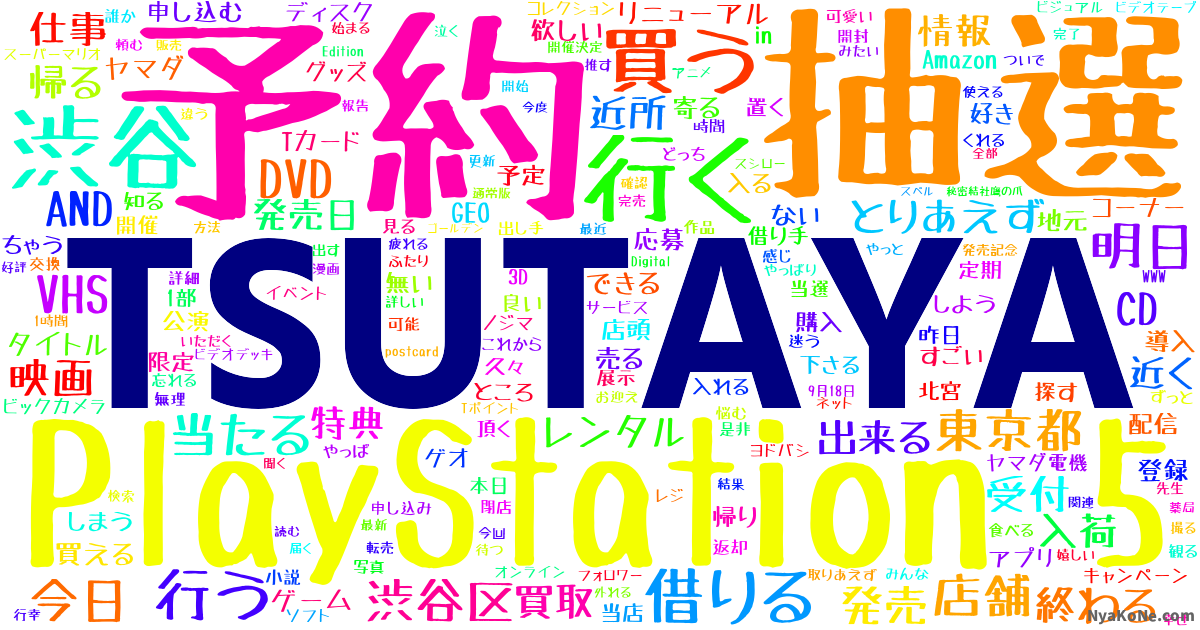 Tsutaya の感情分析 Nyakone