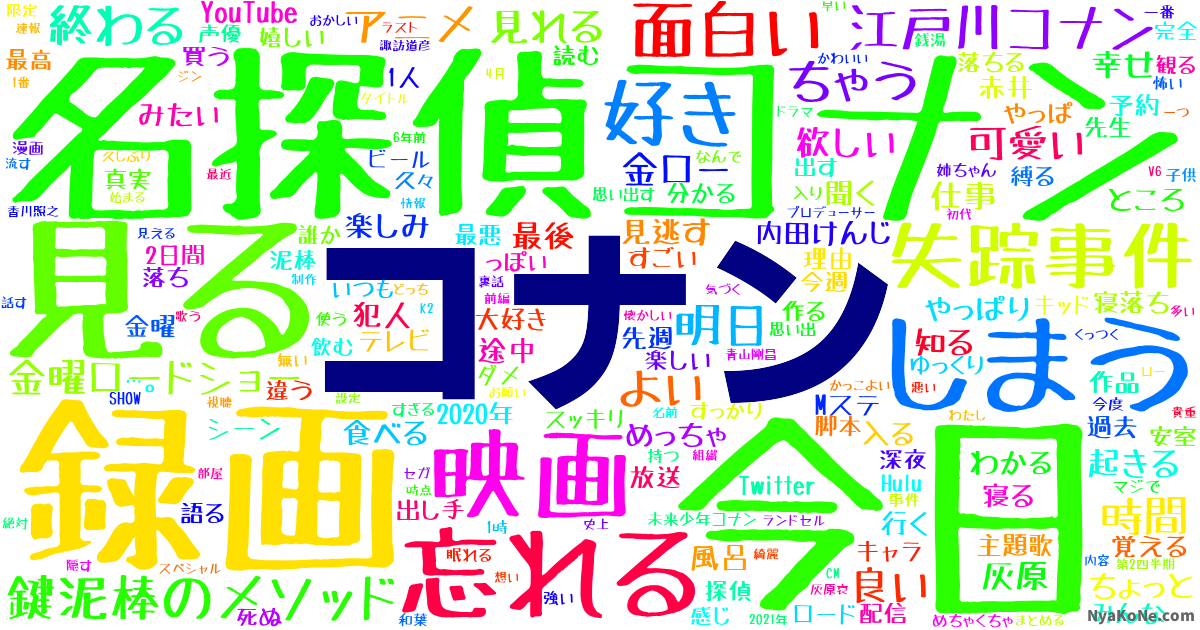 コナン の感情分析 Nyakone