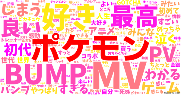 ポケモン の感情分析 Nyakone