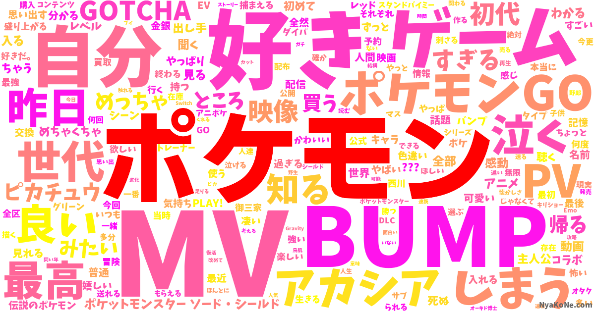ポケモン の感情分析 Nyakone