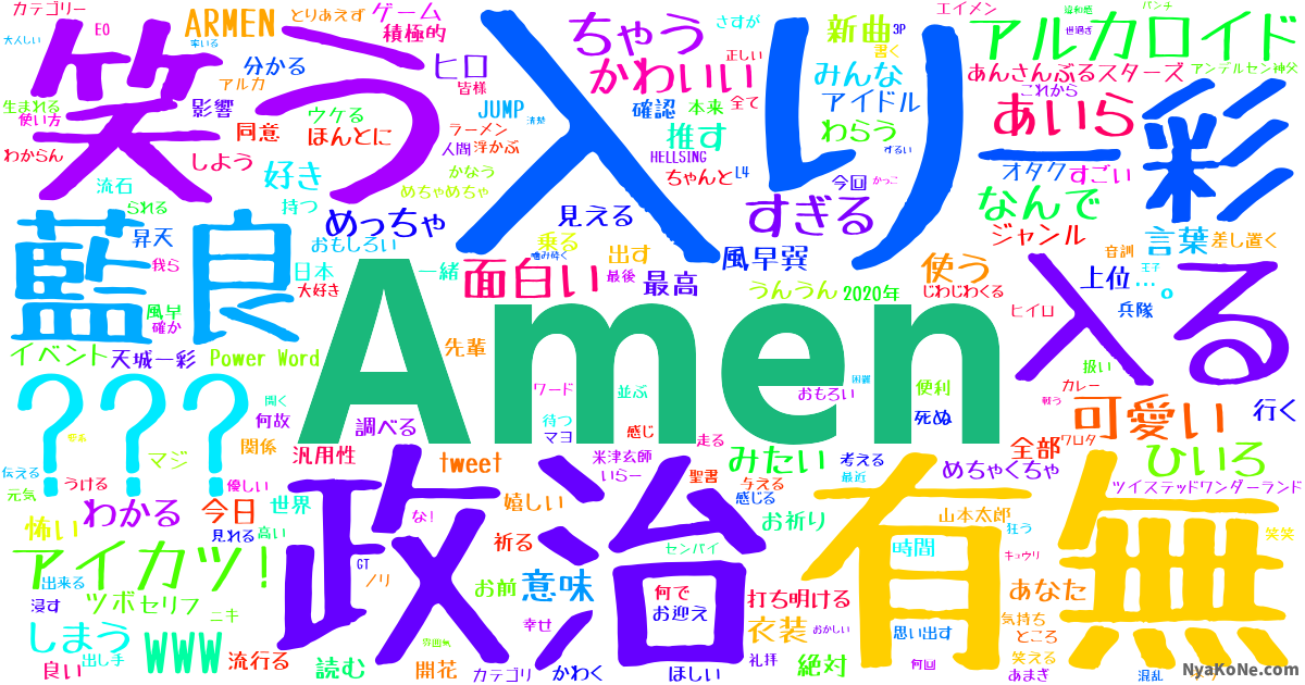 Amen の感情分析 Nyakone