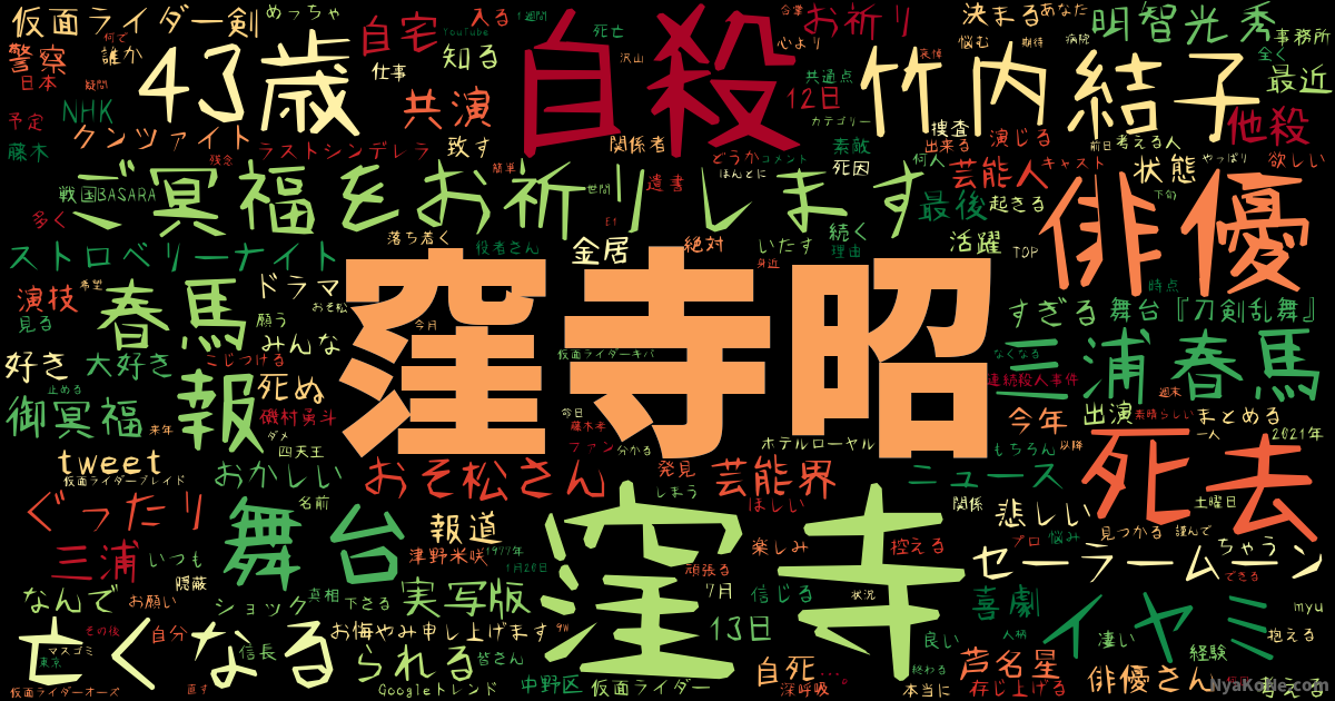 窪寺昭 の感情分析 Nyakone