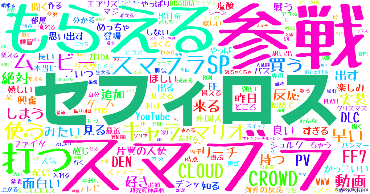 セフィロス の感情分析 Nyakone