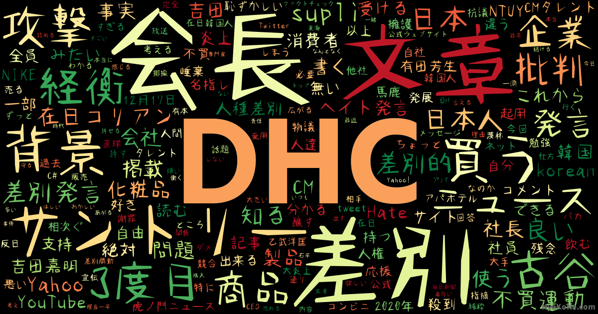 Dhc の感情分析 Nyakone