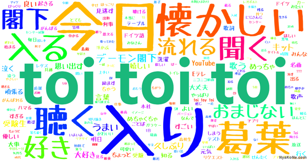Toi Toi Toi の感情分析 Nyakone