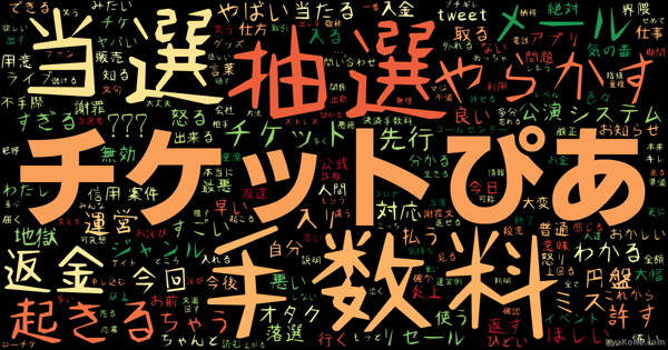チケットぴあ の感情分析 Nyakone