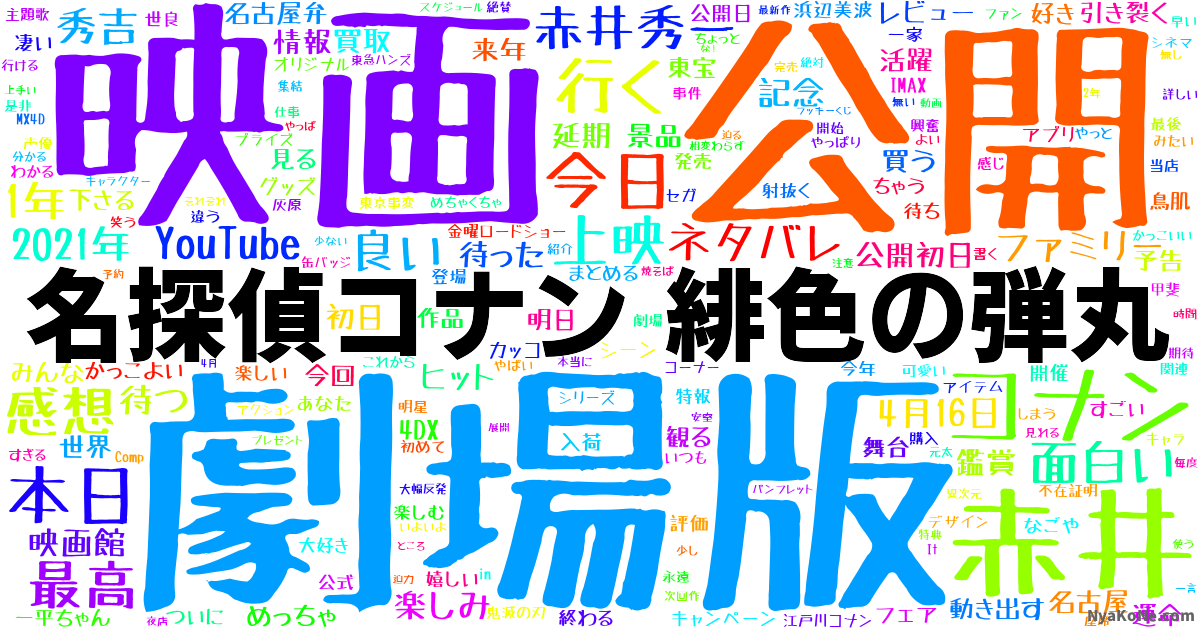 名探偵コナン 緋色の弾丸 の感情分析 Nyakone