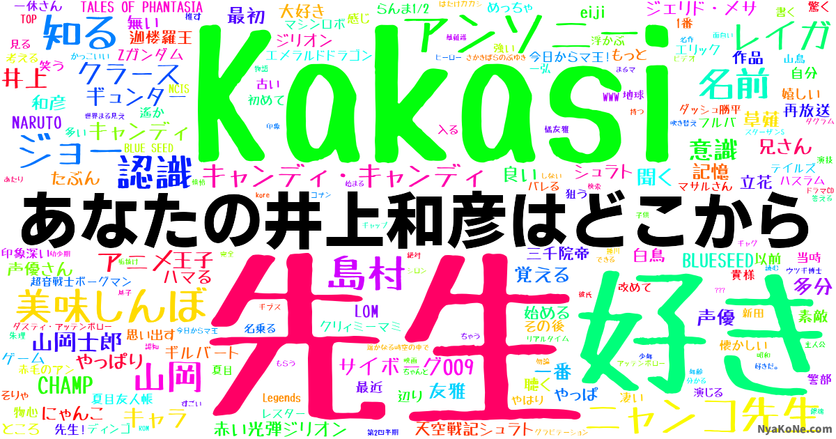 あなたの井上和彦はどこから の感情分析 Nyakone