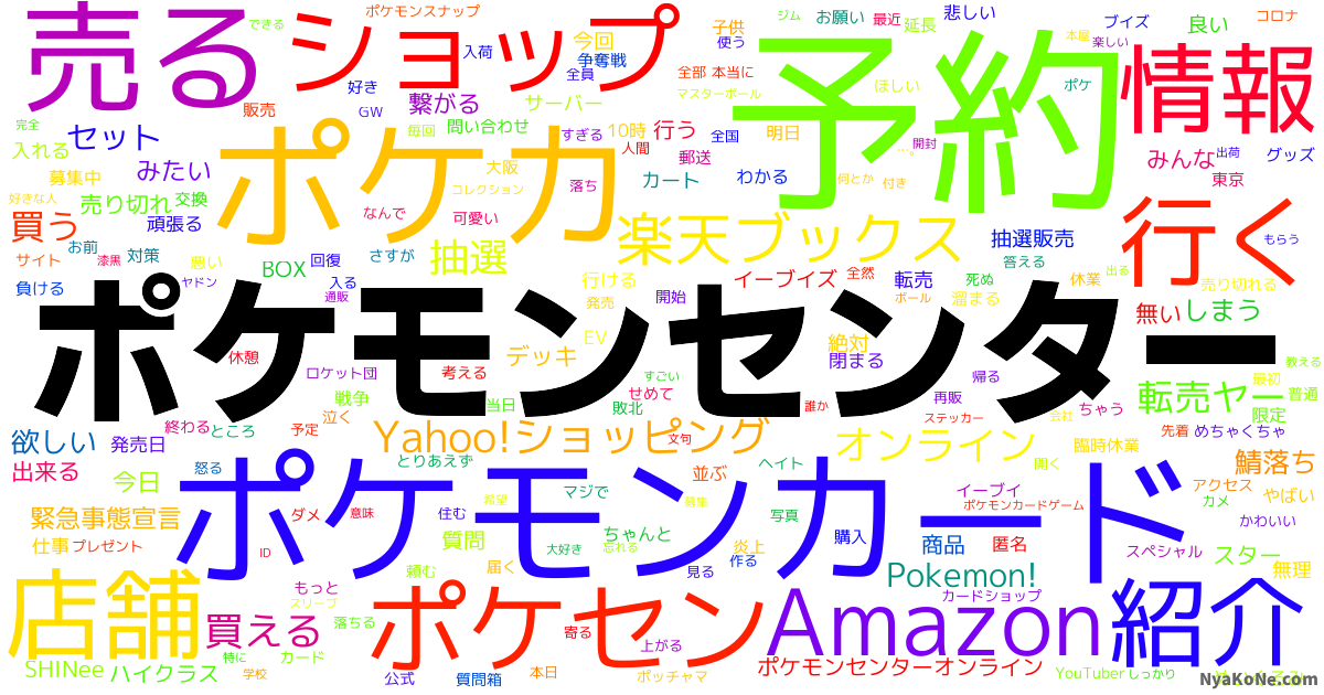 ポケモンセンター の感情分析 Nyakone