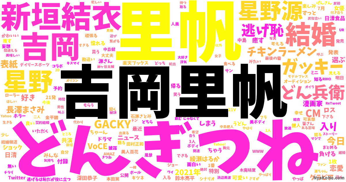 吉岡里帆 の感情分析 Nyakone