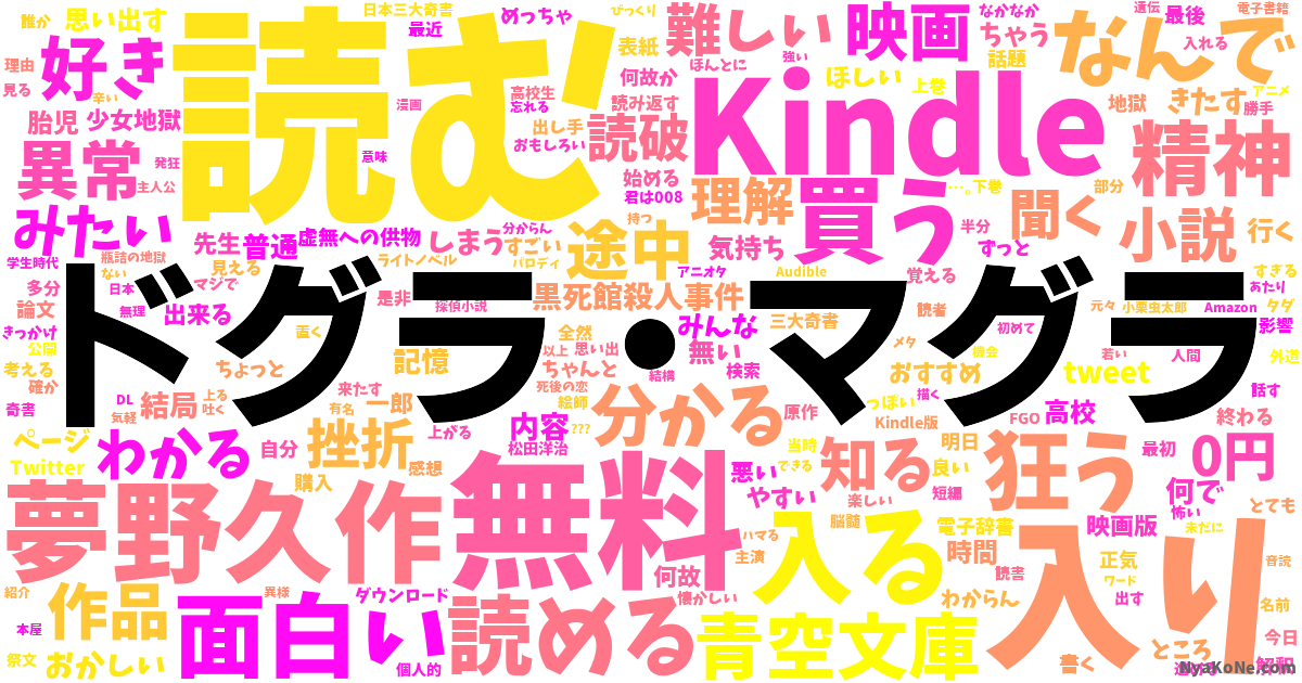 ドグラ マグラ の感情分析 Nyakone ドグラ マグラ の感情分析 Nyakone
