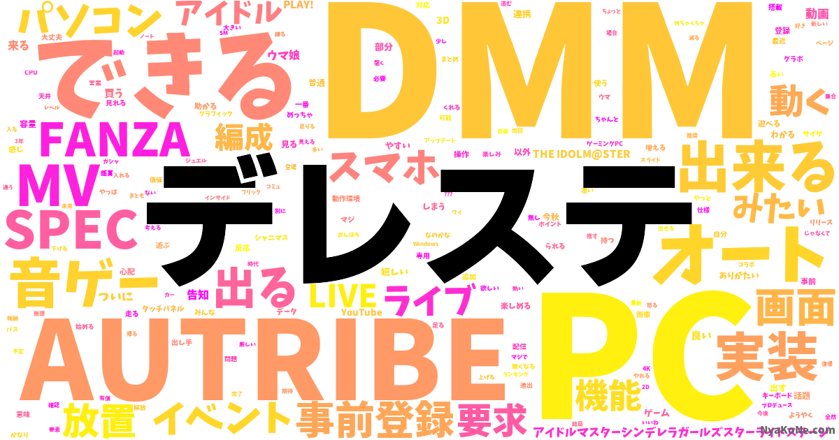 デレステ の感情分析 Nyakone